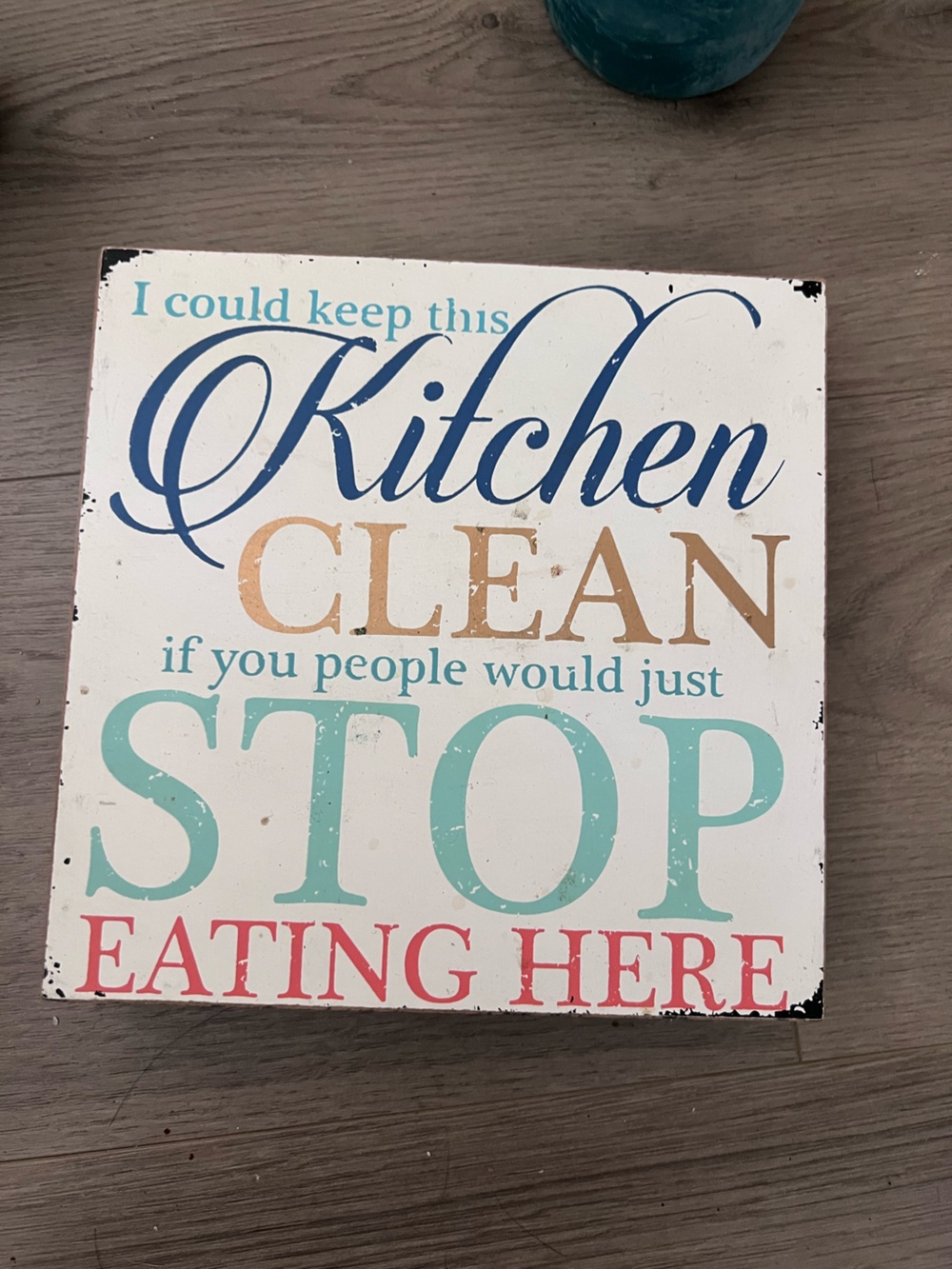 Vintage-Style Kitchen Wall Sign - Multi-Color